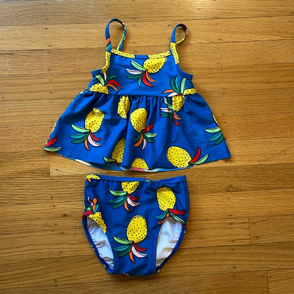 Pineapple swim set Hanna Andersson size 18/24m